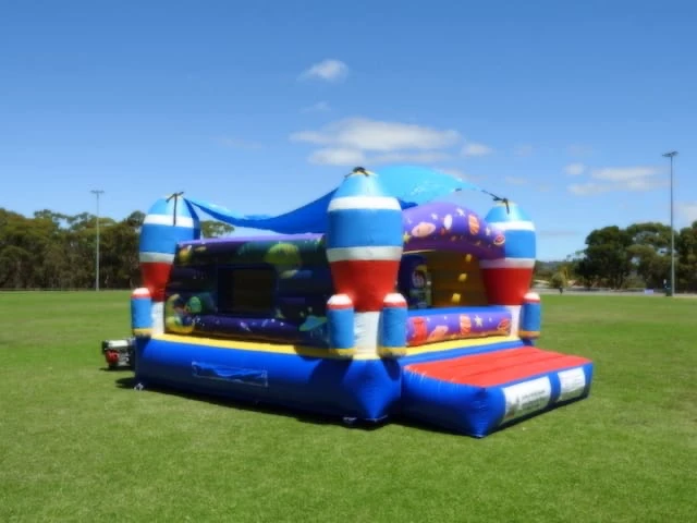 small space rocket bouncy castle hire