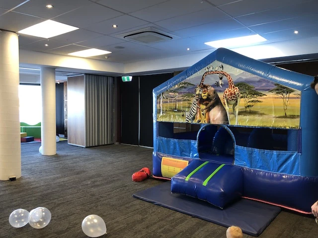 West lakes hall hire with a jumping castle inside