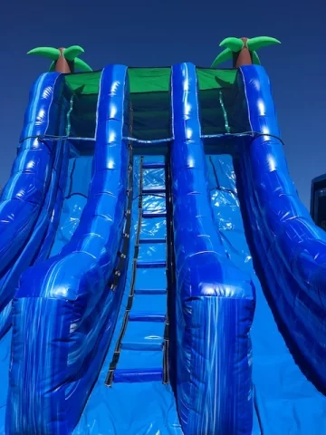 front view of large water slide hire in Adelaide from I Jump Jumping Castles Adelaide