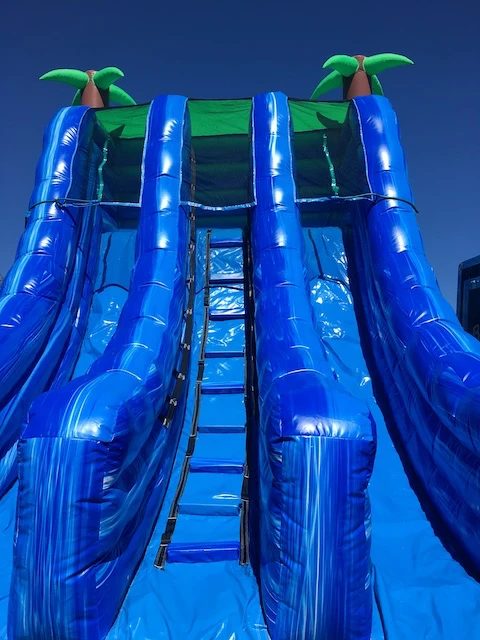 front view of large water slide hire in Adelaide from I Jump Jumping Castles Adelaide