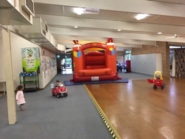 Halls hire Fulham community centre with a jumping castle inside