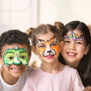 Children with face painted - information about Face Painting Providers