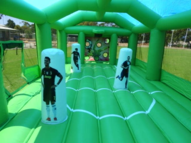 Inflatable soccer pitch fully enclosed