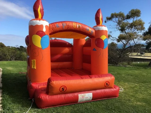bouncy birthday cake castle